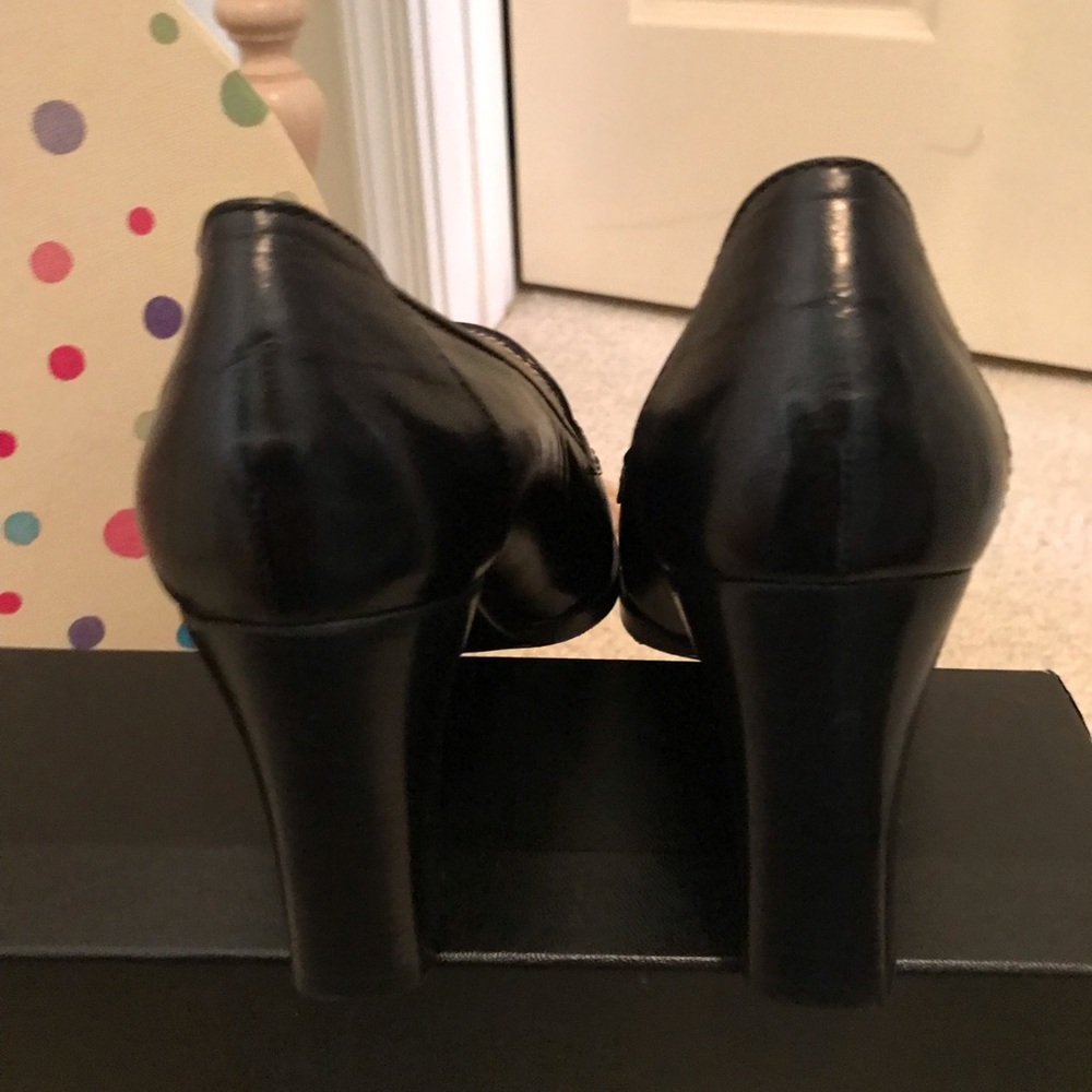Chanel black heels/loafers 37 nwb black 98A - Picture 6 of 10